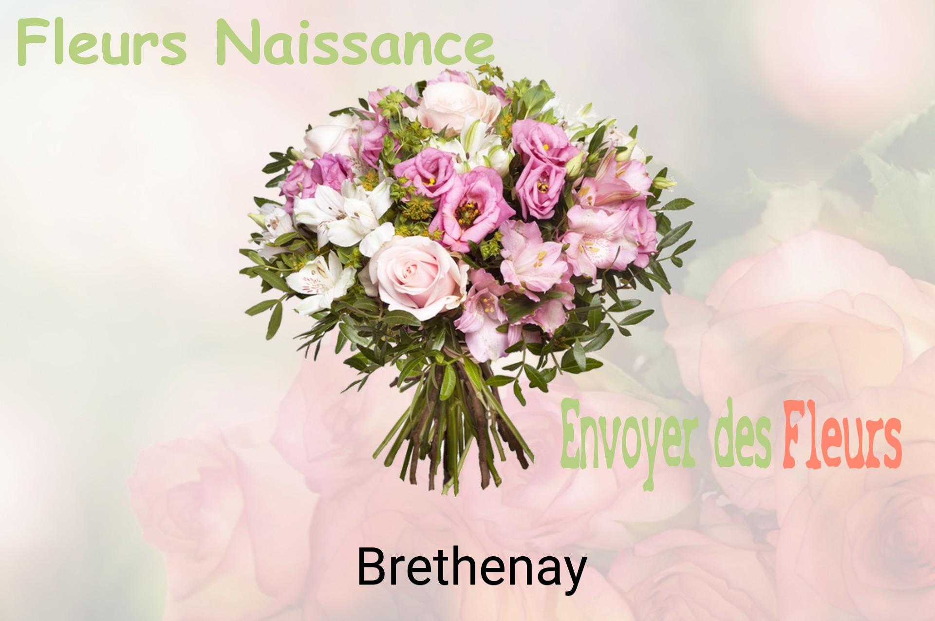 Bouquet de fleurs de naissance livré à Brethenay